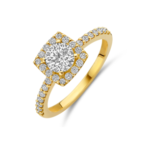 Ring Halo square pavé