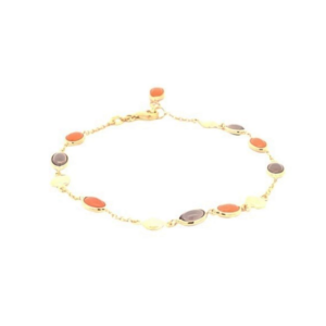 Ankerarmband met edelstenen en schakels