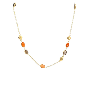 Ketting met edelstenen en schakels