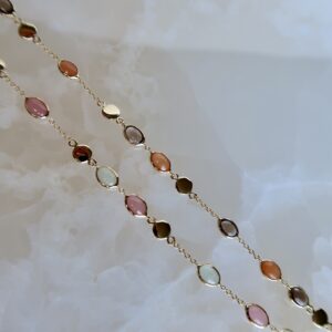 Ankerarmband met edelstenen en schakels