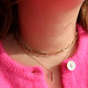 Ketting Diamondbar wit