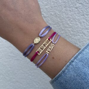 Satijnen armband datum
