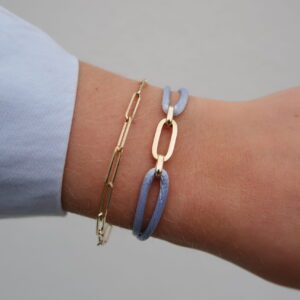 Satijnen armband Ovaal schakel