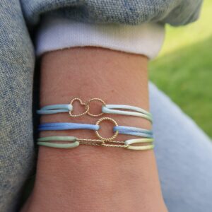 Satijnen armband twisted schakel