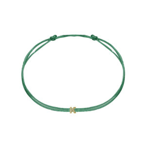 Satijnen armband Initiaal Diamond