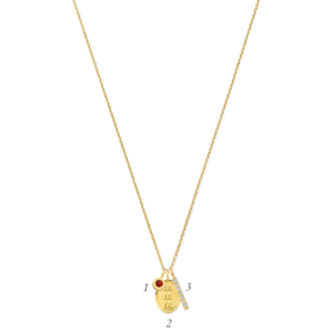 Ketting Milestonetag met hangbedels