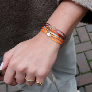 Satijnen armband Tors initiaal