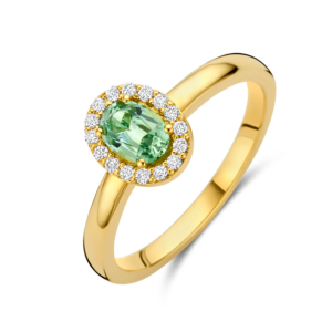Ring Halo groene Toermalijn