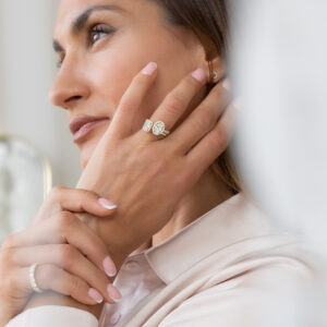 Ring Halo Ovaal big pavé