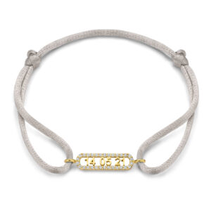 Satijnen armband Bend Pavé