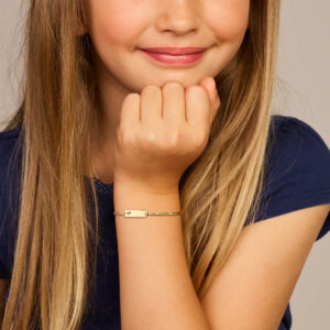 Kinderarmband graveerarmband plaat hartje