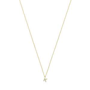 Ketting Hanginitiaal Pavé