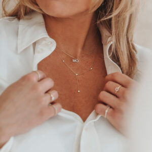 Ketting Hanginitiaal Pavé big