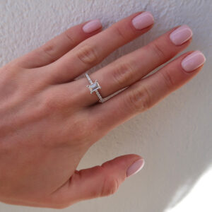 Ring Emerald Pavé