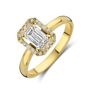 Ring Emerald-cut Halo