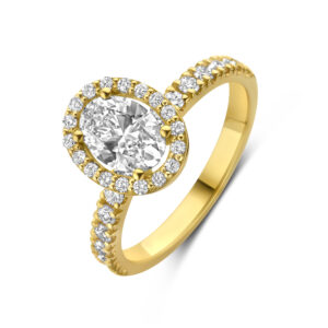 Ring Halo Ovaal big pavé