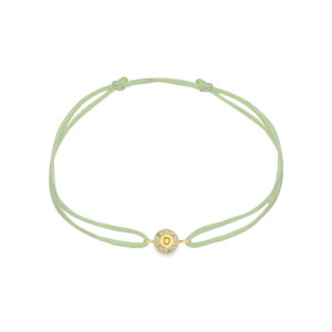 Satijnen armband Initiaal Halo