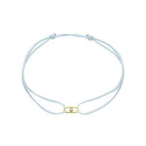 Satijnen armband Paperclip 003
