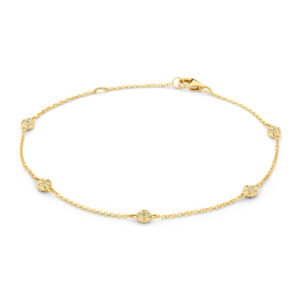 Armband gladde zirkonia 5 rondes