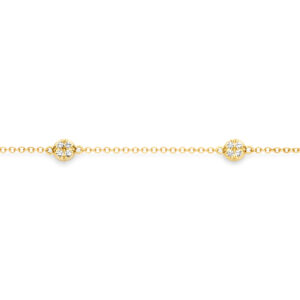 Armband gladde zirkonia 5 rondes