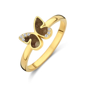 Ring Vlinder Memory Pavé