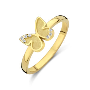 Ring Vlinder Memory Pavé