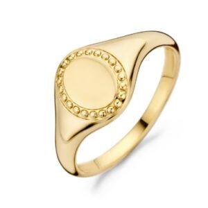 Zegelring bolletjesmotief