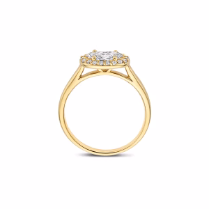 Ring ovaal halo lab big